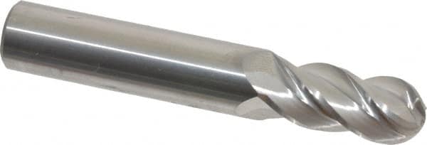 ACCUPRO 15/32 Diam, 1 LOC, 4 Flute Solid Carbide Ball End Mill