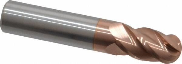 ACCUPRO 3/8 Diam, 5/8 LOC, 4 Flute Solid Carbide Ball End Mill
