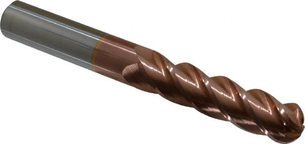 ACCUPRO 3/4 Diam, 3 LOC, 4 Flute Solid Carbide Ball End Mill