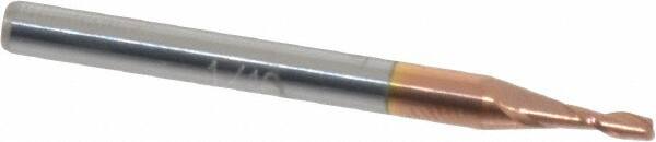 ACCUPRO 1/16, 3/16 LOC, 1/8 Shank Diam, 11/2 OAL, 2 Flute, Solid Carbide Square End Mill