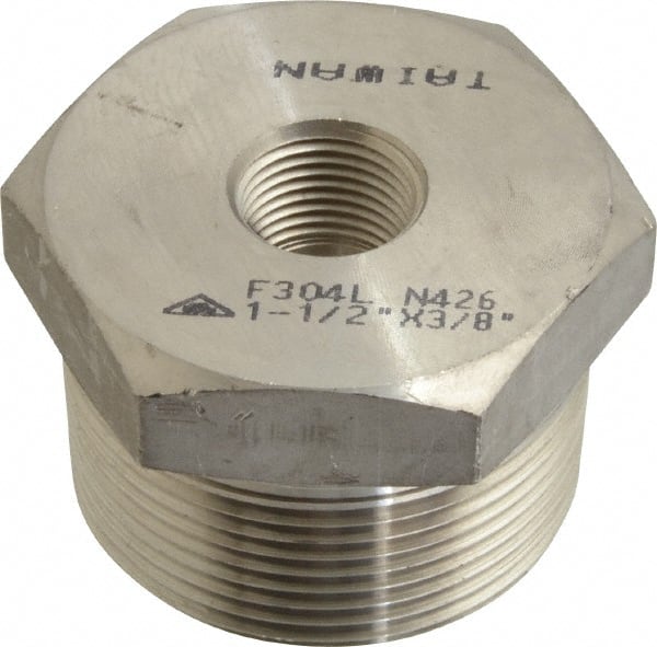 MERIT BRASS 11/2 x 3/8 304/304L Stainless Steel Pipe Hex Bushing