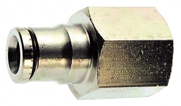 NORGREN 8mm Outside Diam, 1/8 BSPP, Nickel Plated Brass PushtoConnect Tube Female Connector
