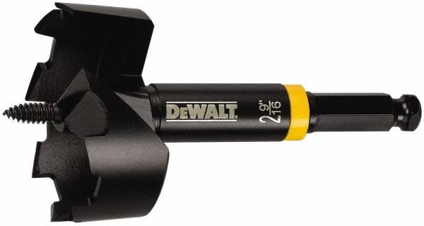DEWALT 11/8, 7/16 Hex Shank, Bright Finish, Steel Self Feed Drill Bit