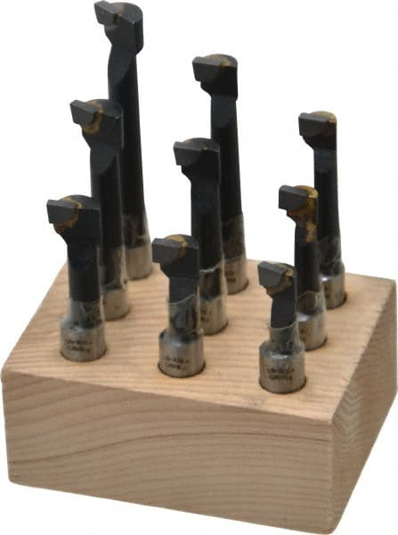 MSC INDUSTRIAL 5/16 to 7/16 Min Diam, 3/4 to 21/4 Max Depth, 3/8 Shank Diam, 2 to 31/2 OAL Boring Bar Set