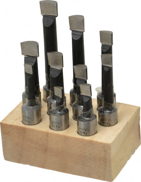 MSC INDUSTRIAL 1/4 to 1/2 Min Diam, 3/4 to 21/2 Max Depth, 1/2 Shank Diam, 21/8 to 37/8 OAL Boring Bar Set