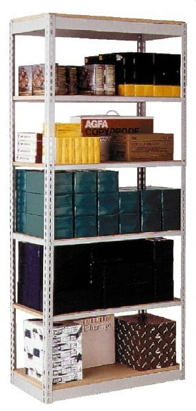 HALLOWELL 5 Shelf AddOn Box Edge Open Steel Shelving