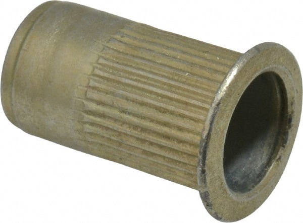 MSC M6x1.00, 9.91mm Insert Diam, 17.27mm OAL, Knurled Body Open End Threaded Insert