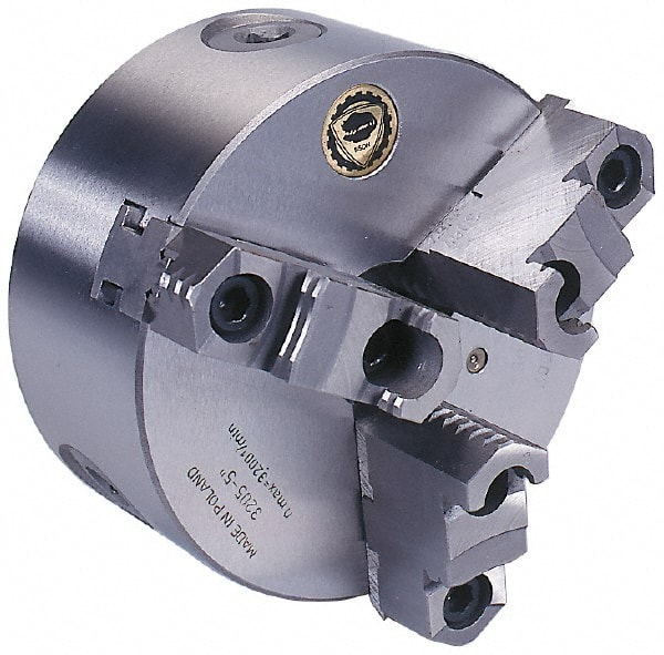 BISON 3 Jaws, 16 Diam, Self Centering Manual Lathe Chuck