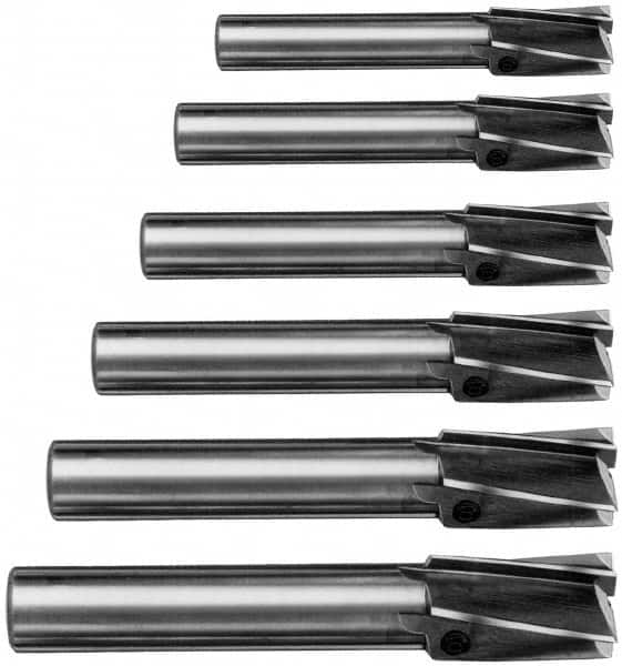 MSC INDUSTRIAL 6 Piece, 3 Flutes, Straight Shank, Interchangeable Pilot Counterbore Set