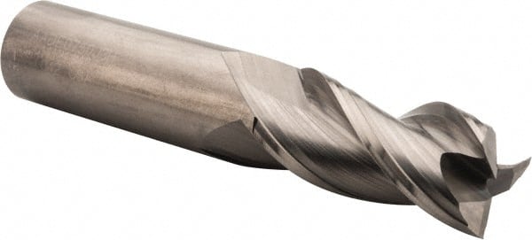 KENNAMETAL 3/4, 15/8 LOC, 3/4 Shank Diam, 4 OAL, 3 Flute, Solid Carbide Square End Mill