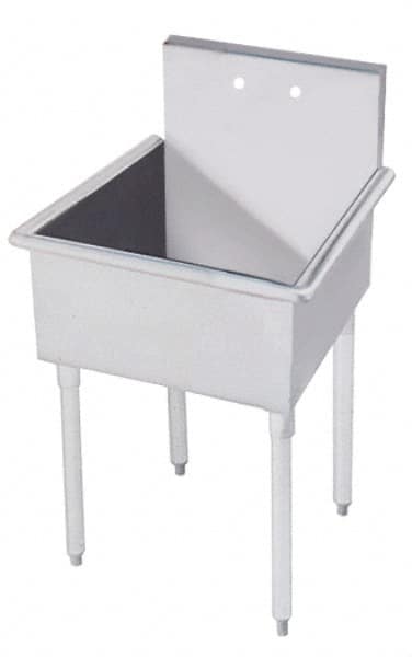 ADVANCE TABCO 20 Long x 16 Wide Inside, 1 Compartment, Stainless Steel Stainless Steel Mop SinkFree Standing