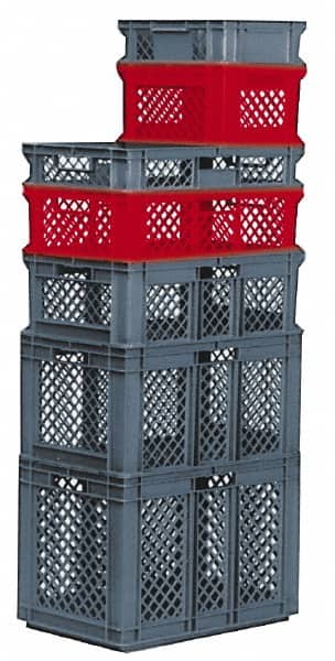 SSI SCHAEFER 0.38 Cu Ft, 55 Lb Load Capacity Red Polypropylene Tote Container
