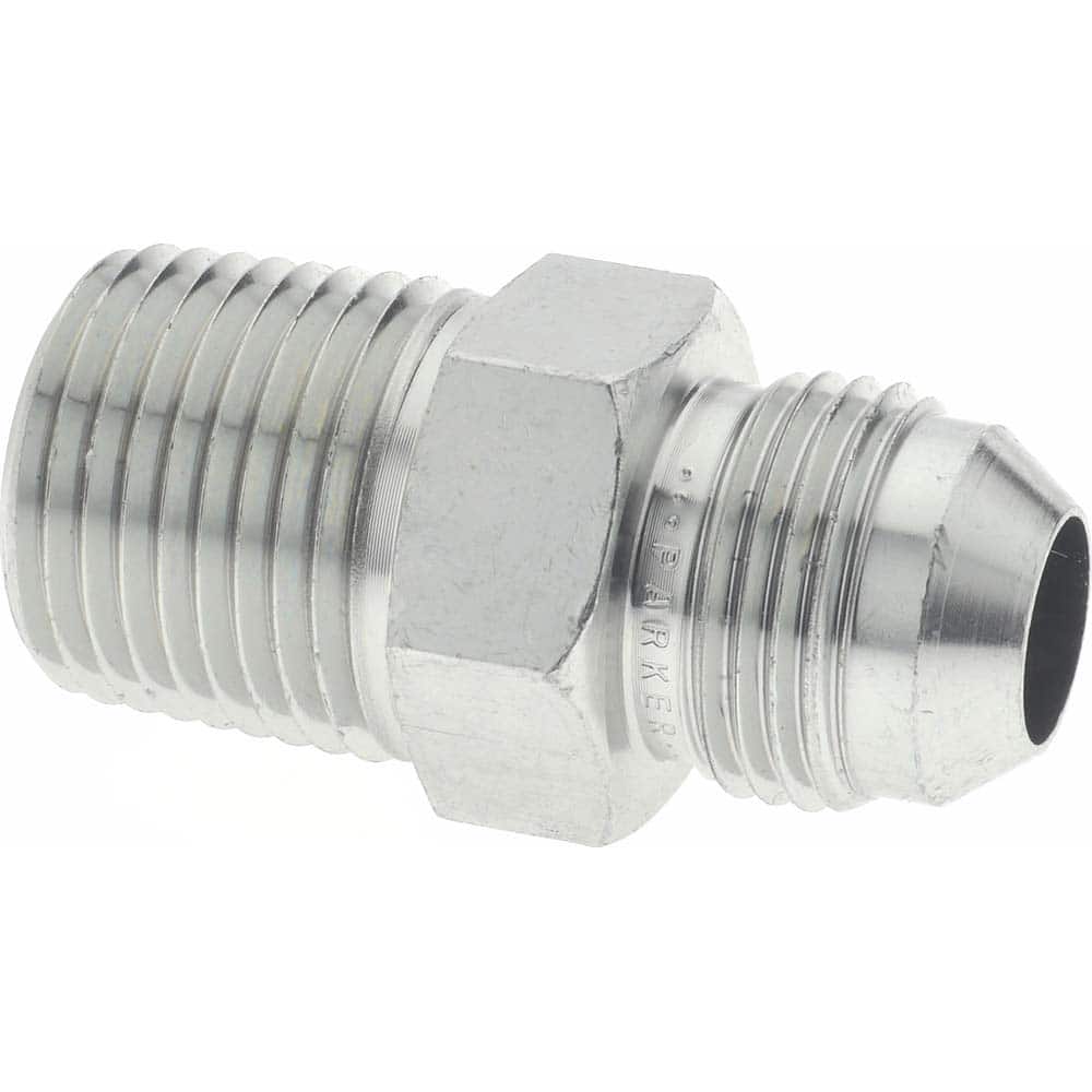 PARKER 1/2 Tube OD x 1/2 NPTF 37&deg; Steel Flared Tube Male Connector