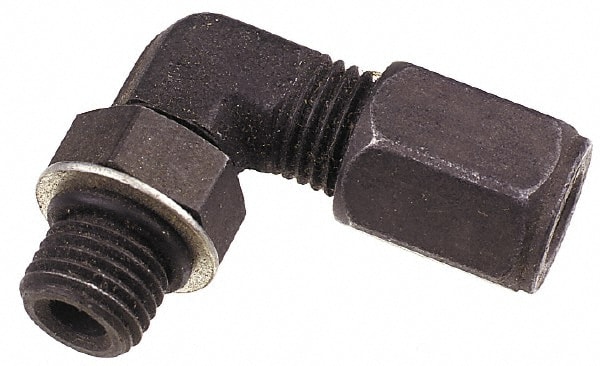 PARKER Metal Flareless Bite Tube Straight Thread Elbow