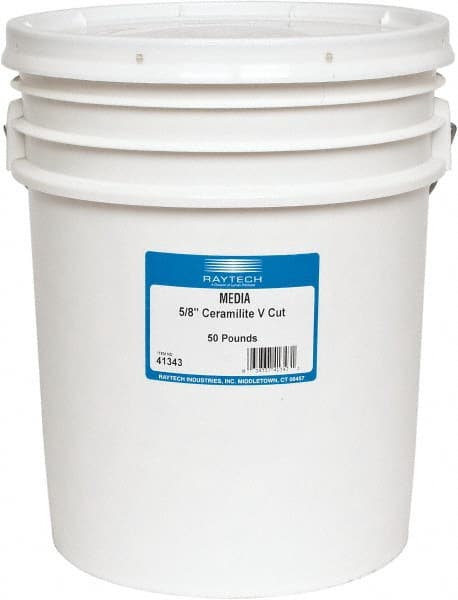 RAYTECH Ceramic Plastic Blend Carrier, No Abrasive, 5/8 Long x 5/8 High Cylinder Shaped Polishing Tumbling Media