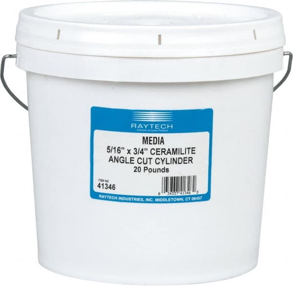 RAYTECH Ceramic Plastic Blend Carrier, No Abrasive, 5/16 Long x 3/4 High Cylinder Shaped Polishing Tumbling Media