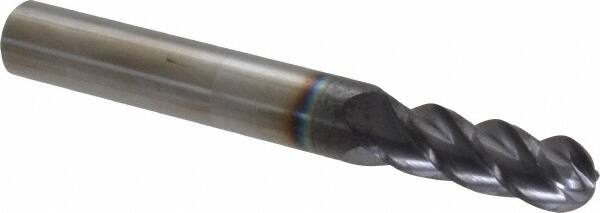 ACCUPRO 9/32 Diam, 3/4 LOC, 4 Flute Solid Carbide Ball End Mill
