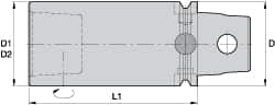 KENNAMETAL KM63UT, 3.15 Inch Long, Modular Tool Holding Extension