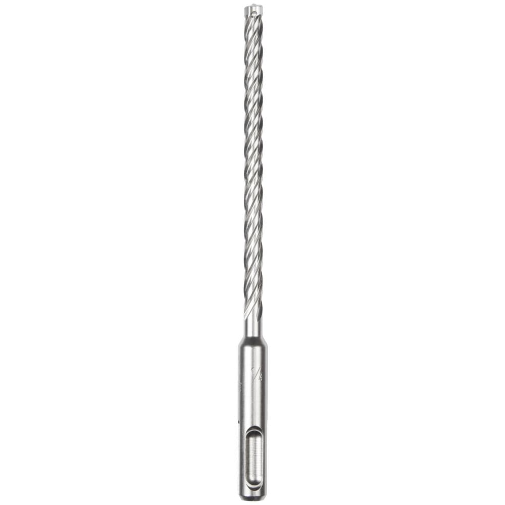 MILWAUKEE TOOL Rotary Drill/Hammer Drill Bits; Drill Bit Size (Inch): 1/4 ; Shank Type: SDSPlus ; Drill Bit Material: Carbide ; Shank Diameter (Inch): 13/32 ; Flute Length (Inch): 4 ; Overall Length (Inch): 6