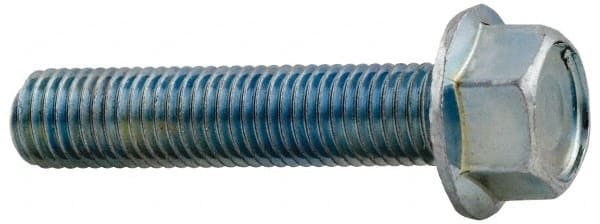 MSC INDUSTRIAL 3/816 UNC, 21/4 Length Under Head, Hex Drive Flange Bolt
