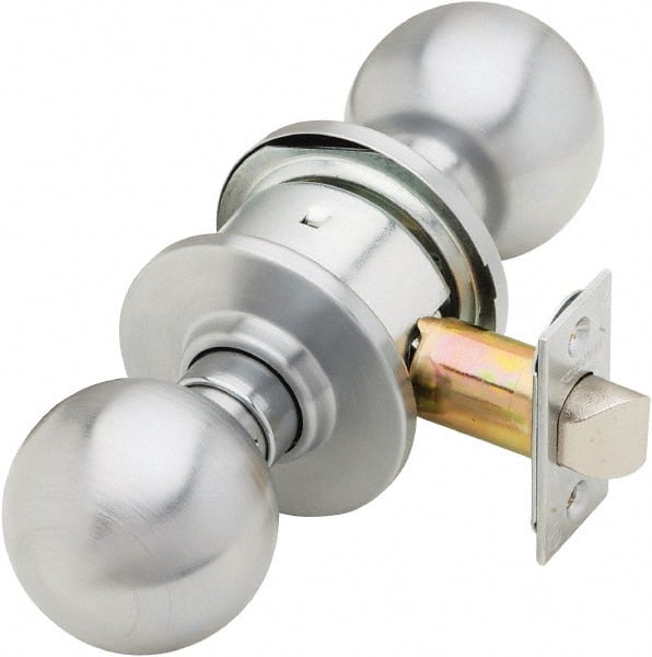 SCHLAGE 13/8 to 17/8 Door Thickness, Satin Chrome Passage Knob Lockset