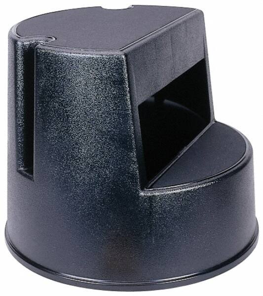 RUBBERMAID 13 High x 16 Wide x 16 Deep, Black Step Stool with Retractable Rubber Casters