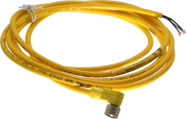 BRAD HARRISON 3 Amp, M8 Female 90&deg; to Pigtail Cordset Sensor and Receptacle