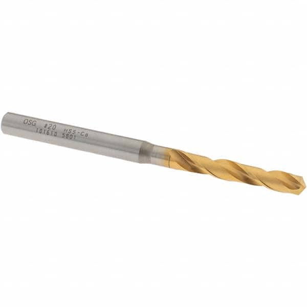 OSG #20 130&deg; Spiral Flute Cobalt Screw Machine Drill Bit