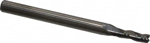 ACCUPRO 3/32 Diam, 9/32 LOC, 1/8 Shank Diam, 11/2 OAL, 3 Flute Solid Carbide Square End Mill