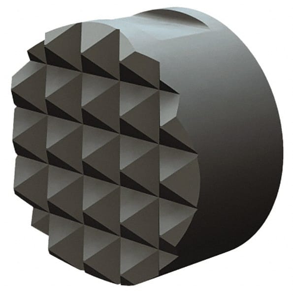 FAIRLANE 1/428 Thread, 5/8 Diam, 3/8 High, Threaded, Fine Tooth Grade Diamond Serration Tooth Pattern, Solid Carbide, Round Positioning Gripper