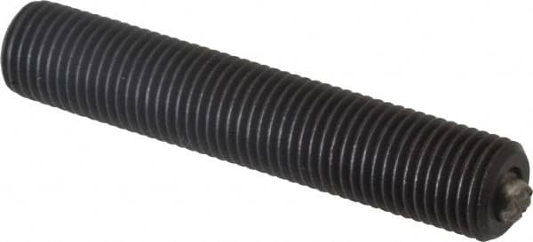 FAIRLANE 3/824, 2 Thread Length, 3/16 Ball Diam, Serrated Ball Pad Surface, Alloy Steel, Black Oxide, Threaded, Swivel Action Gripper Assemblies