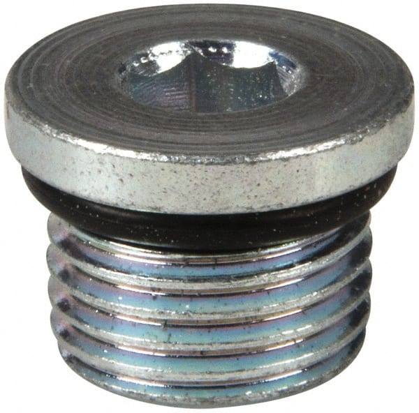 EATON 3/8 Male Thread, Steel Industrial Pipe Hex Socket Plug