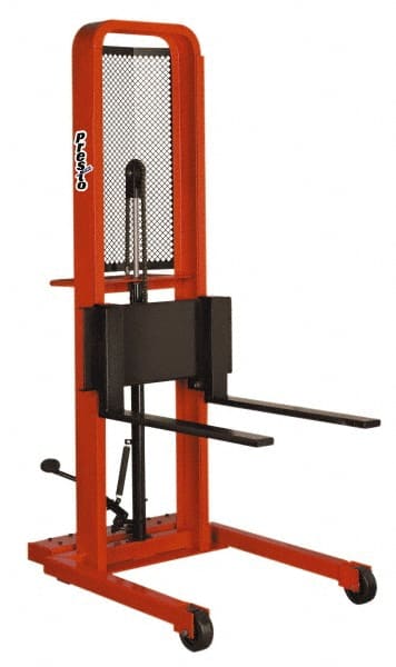 PRESTO LIFTS 1,000 Lb Capacity, 76 Lift Height, Adjustable Forks Base Straddle Manually Operated Lift