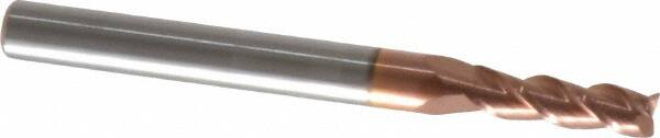 ACCUPRO 5/32, 1/2 LOC, 3/16 Shank Diam, 2 OAL, 3 Flute, Solid Carbide Square End Mill