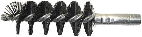 SCHAEFER BRUSH 41/2 Brush Length, 21/4 Diam, Extra Heavy Filled Double Stem, Single Spiral Flue Brush