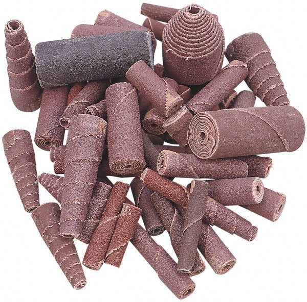 MERIT ABRASIVES 1/4 Max Roll Diam x 2 OAL, 50 Grit Straight Cartridge Roll