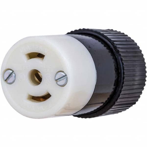 BRYANT ELECTRIC Twist Lock Plugs & Connectors; Connector Type: Connector ; Grade: Industrial ; NEMA Configuration: ML2R ; Amperage: 15 ; Voltage: 125 V ; Number of Poles: 2