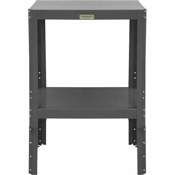 DURHAM Stationary Work Benches, Tables; Type: Machine Work Table ; Top Material: 16 Gauge Steel ; Width (Inch): 301/8 ; Depth (Inch): 241/8 ; Maximum Height (Inch): 241/8 ; Load Capacity (Lb.): 1500.000