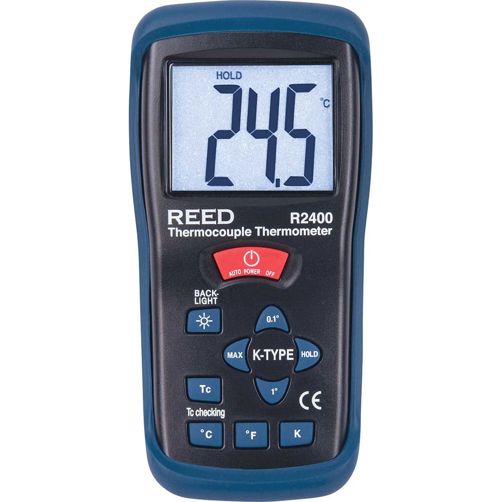 REED INSTRUMENTS Digital Thermometers & Probes; Type: Digital Thermometer ; Maximum Temperature (C): 1300.00 ; Maximum Temperature (F): 2000.000 ; Minimum Temperature (C): 50.00 ; Minimum Temperature (F): 58.000 ; Display Type: Digital LCD