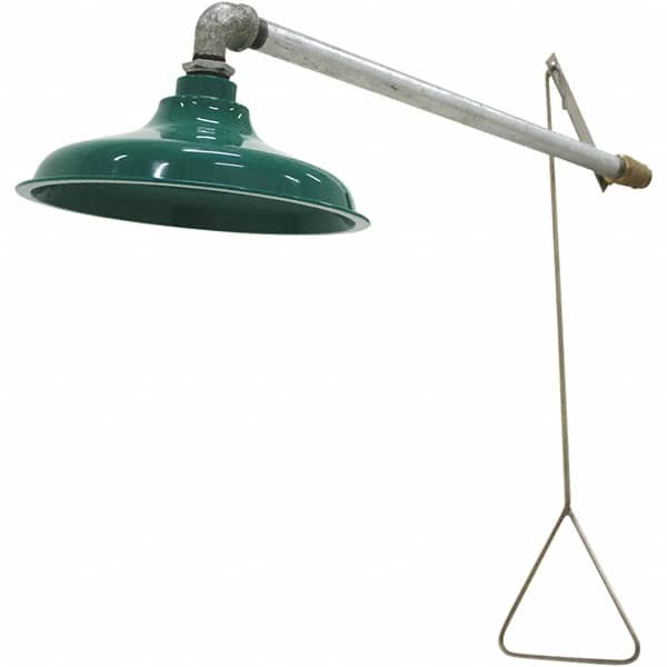 HAWS Plumbed Drench Showers; Mount: Wall Mount ; Shower Head Material: Plastic ; Activation Method: Triangular Pull Rod ; Flow Rate (GPM): 20.00 ; Inlet Size (Inch): 1 ; Approval Listing/Regulations: ANSI Z358.1