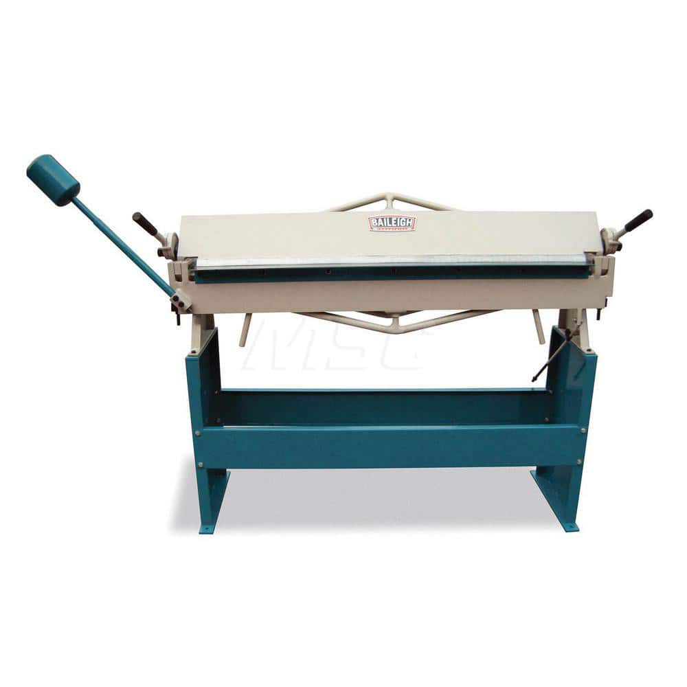 BAILEIGH Press Brakes; Machine Type: Bender ; Bending Length (Inch): 48 ; Maximum Mild Steel Capacity (Gauge): 16 ; Maximum Stainless Steel Capacity (Gauge): 20 ; Press Brake Style: Hand Brake