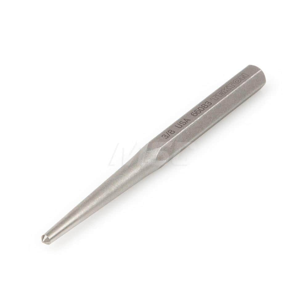 TEKTON Punches; Punch Type: Center ; Punch Size (Inch): 3/8 ; Overall Length Range: 4 6.9 ; Material: HighCarbon Steel