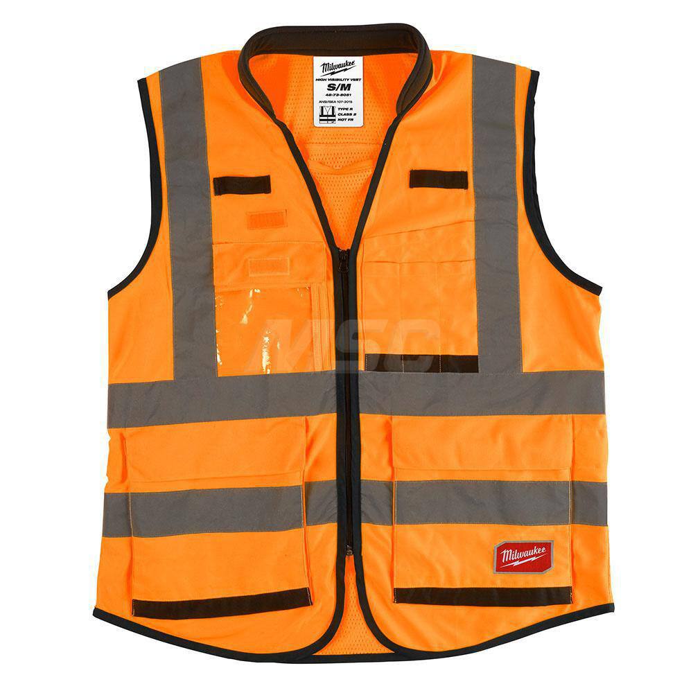 MILWAUKEE TOOL High Visibility Vests; Vest Style: Public Safety; General Purpose ; Front Closure: Zipper ; Material: Polyester ; Closure Type: Zipper ; Color: Orange ; Size: Small/Medium