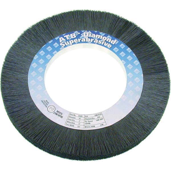 OSBORN Wheel Brushes; Outside Diameter (Inch): 6 ; Wire Type: Crimped ; Fill Material: Steel ; Face Width (Inch): 1/4 ; Trim Length (Inch): 1 ; Maximum RPM: 6000.000