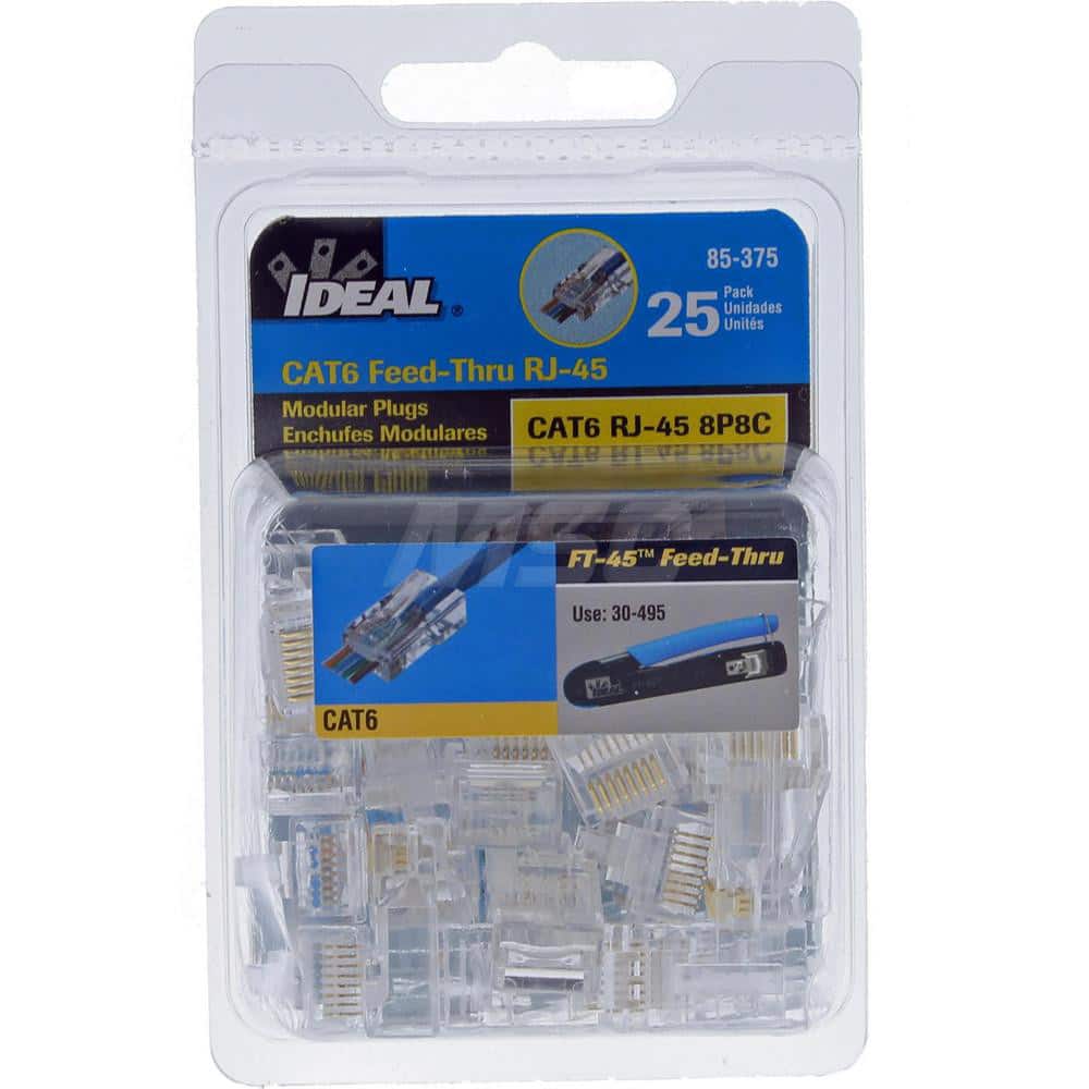 IDEAL Modular Connectors; Connector Type: RJ45 ; Data Rating: Cat6 ; Number of Positions: 8 ; Number of Contacts: 8