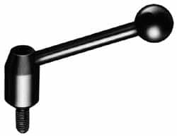J.W. WINCO M12 x 1.75, 23mm Hub Diam, Steel Threaded Stud Adjustable Clamping Handle