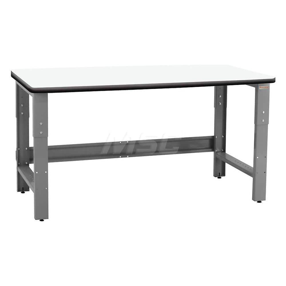 BENCHPRO Stationary Work Benches, Tables; Top Material: Laminate ; Depth (Inch): 24 ; Maximum Height (Inch): 36 ; Leg Style: Adjustable Height ; Load Capacity (Lb.): 1200.000 ; Color: White