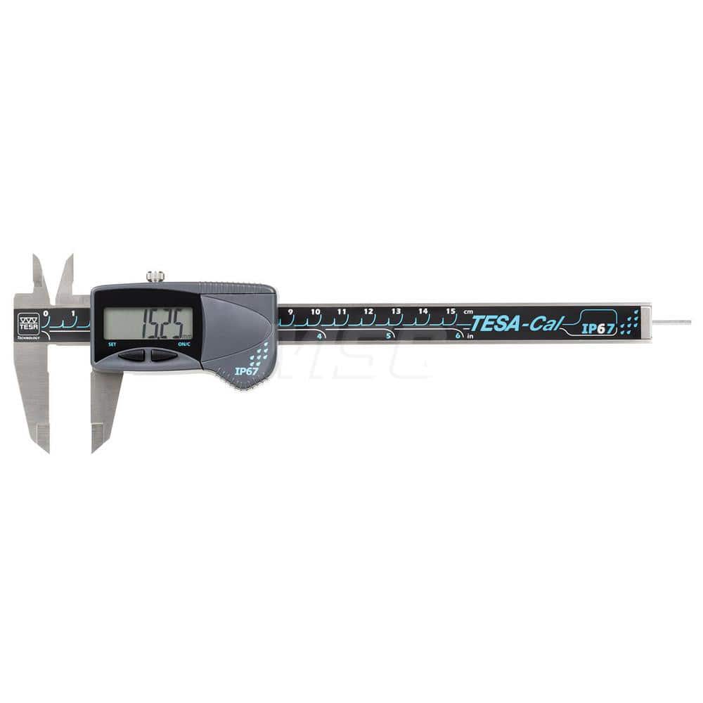TESA BROWN & SHARPE Electronic Calipers; Minimum Measurement (Decimal Inch): 0.0000 ; Maximum Measurement (Decimal Inch): 6 ; Accuracy Plus/Minus (Decimal Inch): 0.0010 ; Resolution (Decimal Inch): 0.0005 ; IP Rating: IP67 ; Data Output: No