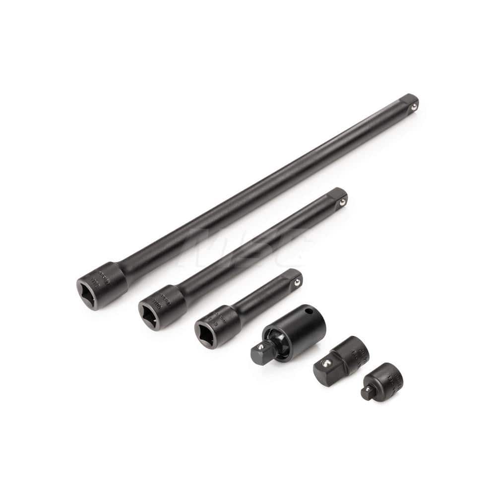 TEKTON Socket Adapter & Universal Sets; Type: Universal & Socket Adapter Set ; Universal Size (Inch): 3/8 ; Adapter Size (Inch): 3/8F x 1/2M ; Number of Pieces: 6.000
