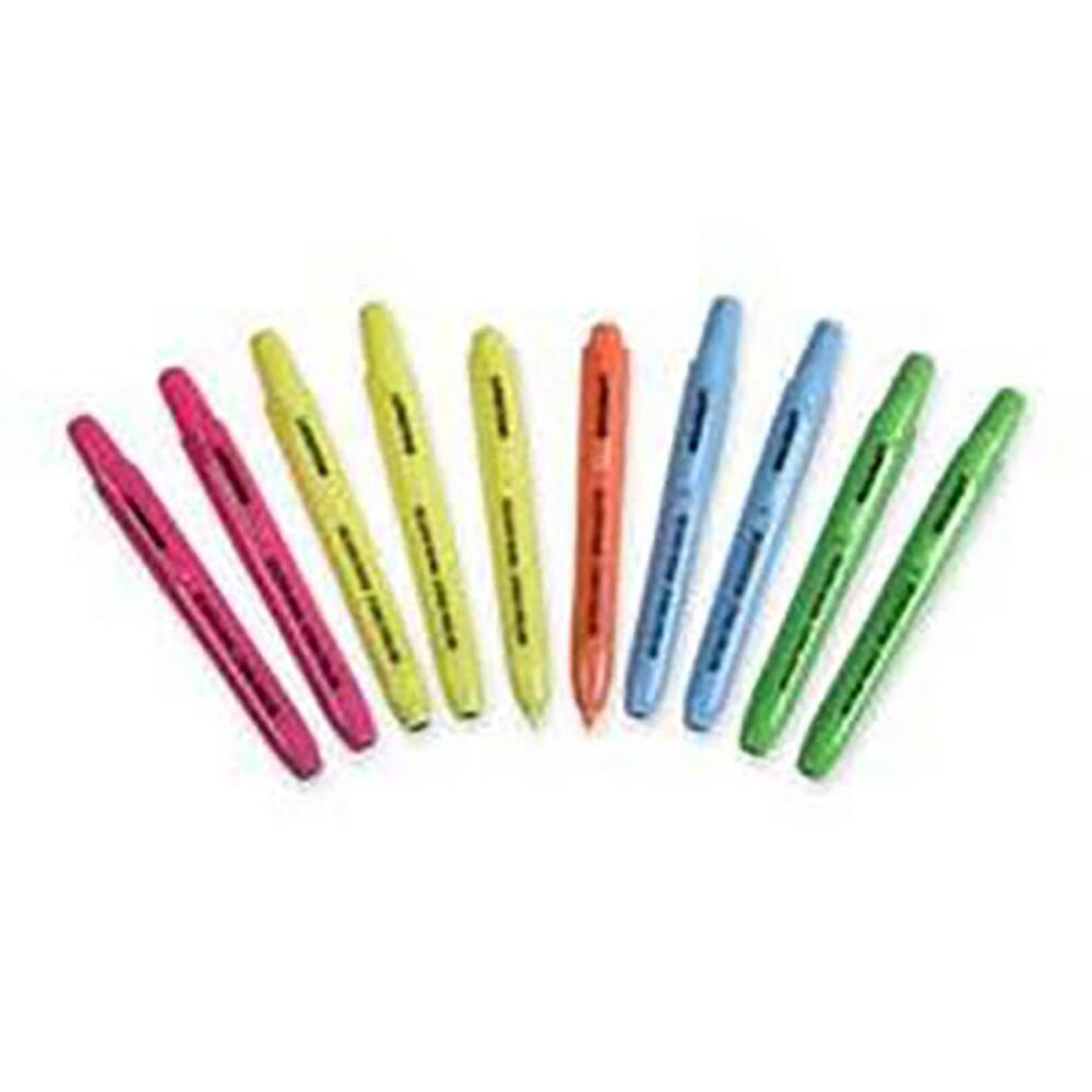 AbilityOne Skilcraft RETRACTABLE CHISEL TIP HIGHLIGHTER YELLOW,4 PACK